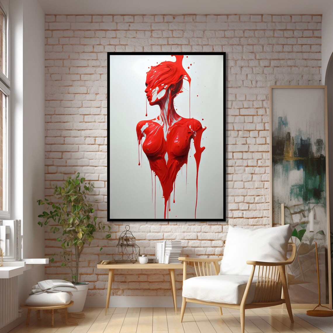 Dripping Woman Bold Contemporary Art Print - Image 2