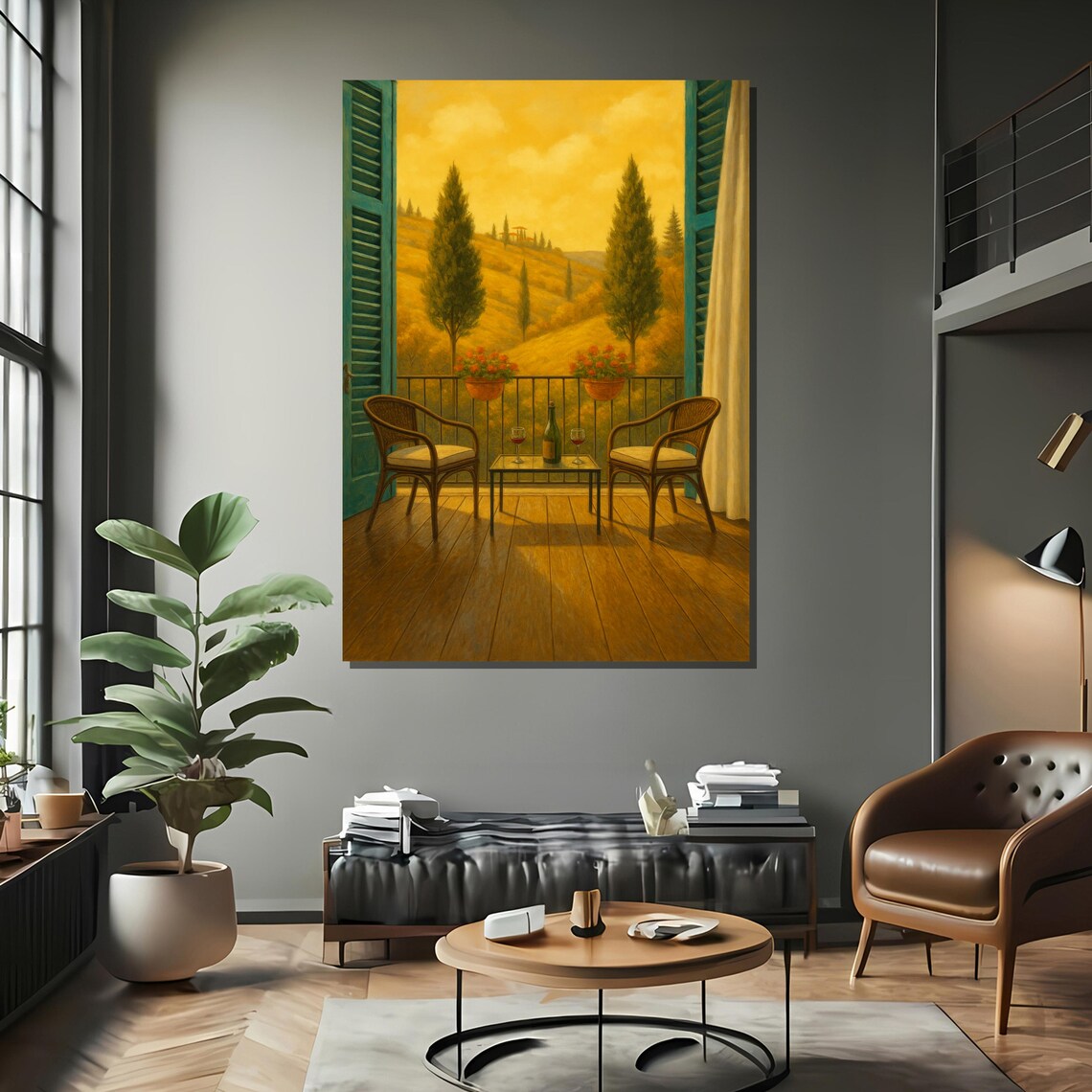 Tuscany Balcony View, Travel Poster - Image 2