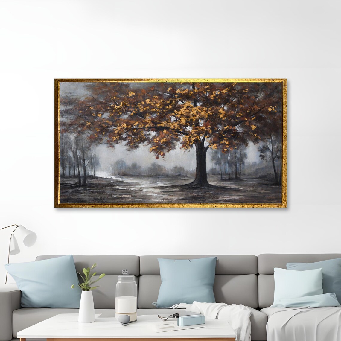 Autumn Tree Art Print, Contemporary Living Room Decor - Image 4