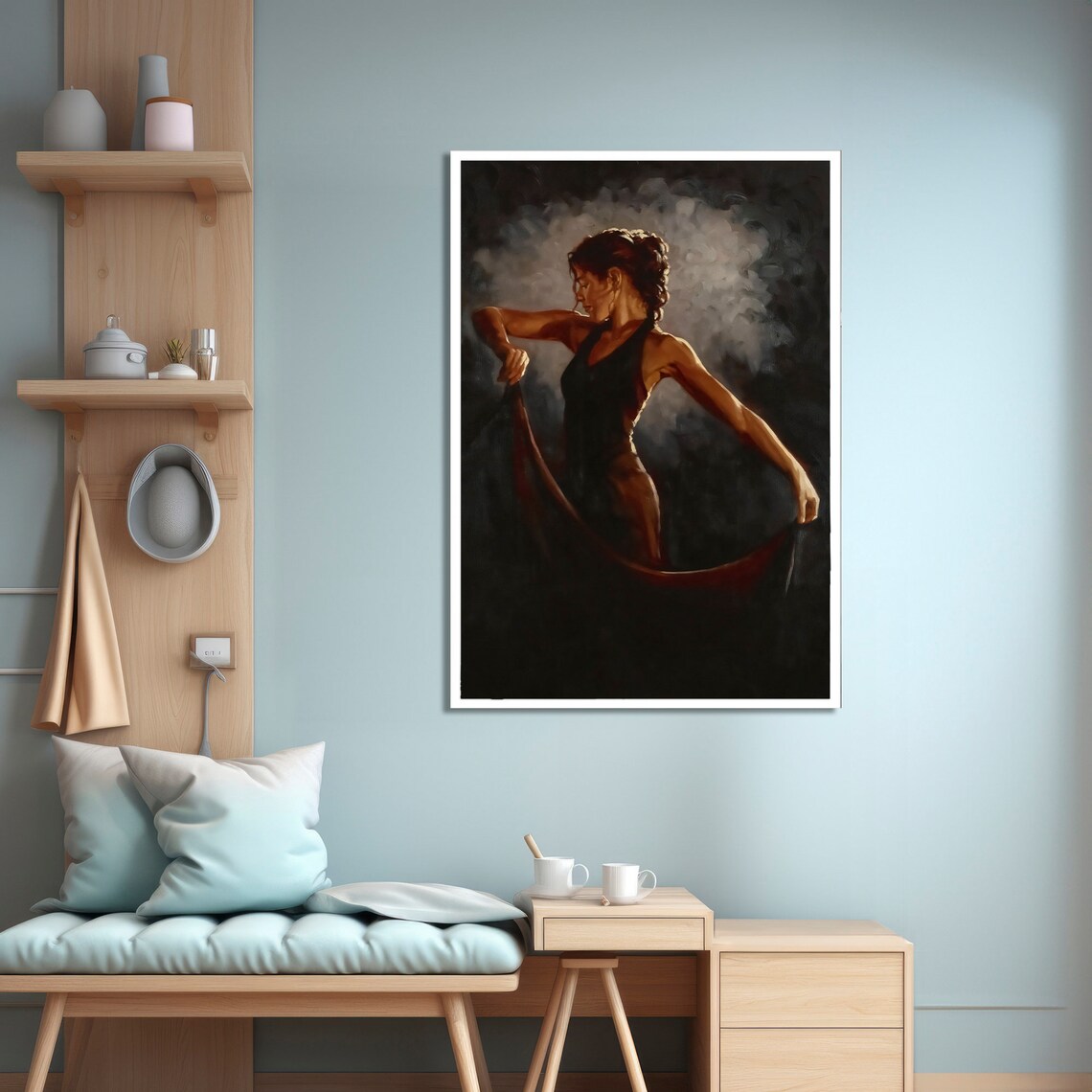 Graceful Flamenco Dancer Art Print, Dance Studio Decor - Image 4