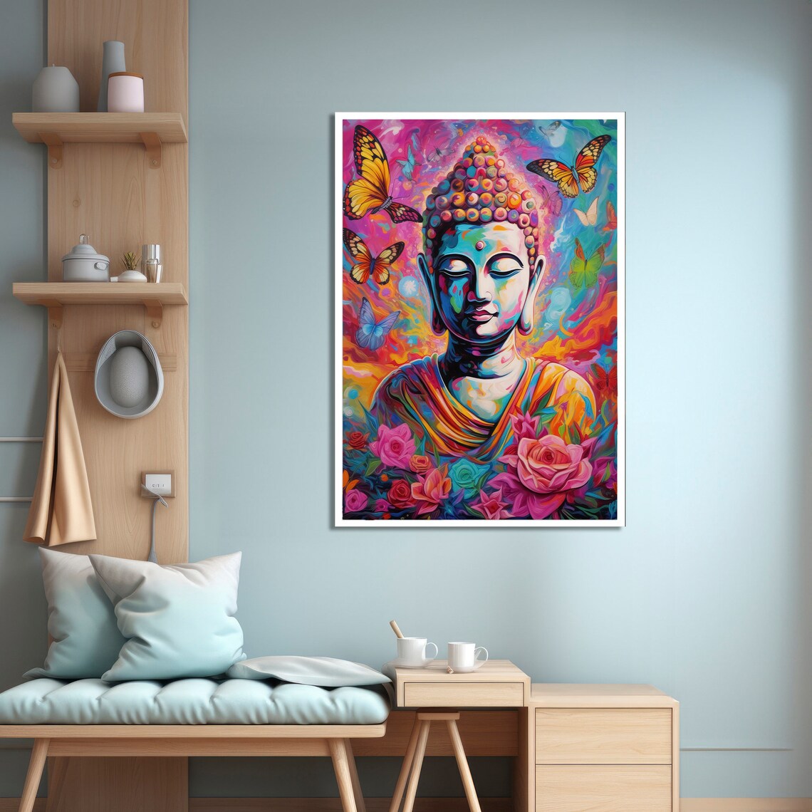 Buddha Painting, Colorful Meditative Decor - Image 4