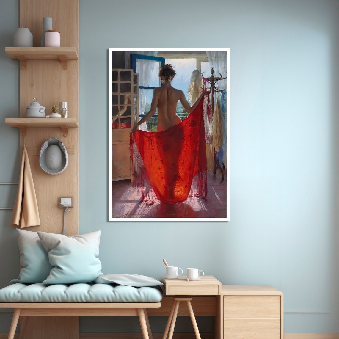 Elegant Sensual Painting, Erotic Modern Decor - Image 4