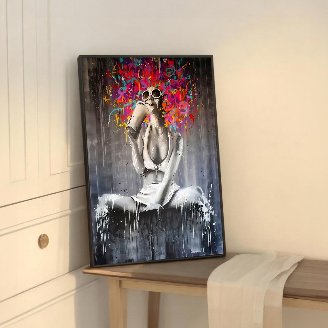 Vibrant Abstract Graffiti Art, Modern Painting - Image 5