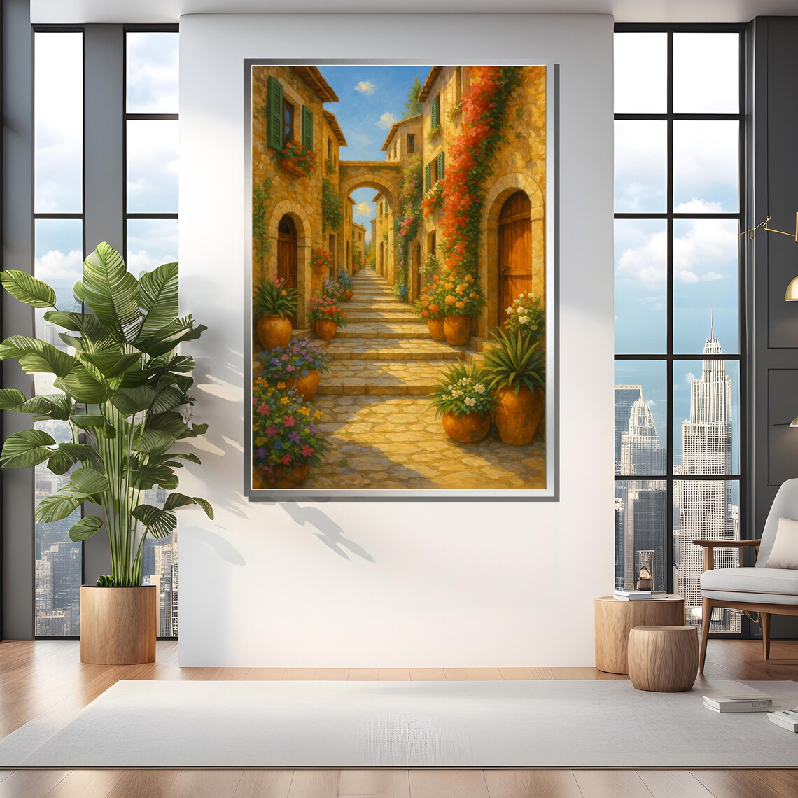 Mediterranean Stone Alley Art Print - Image 4