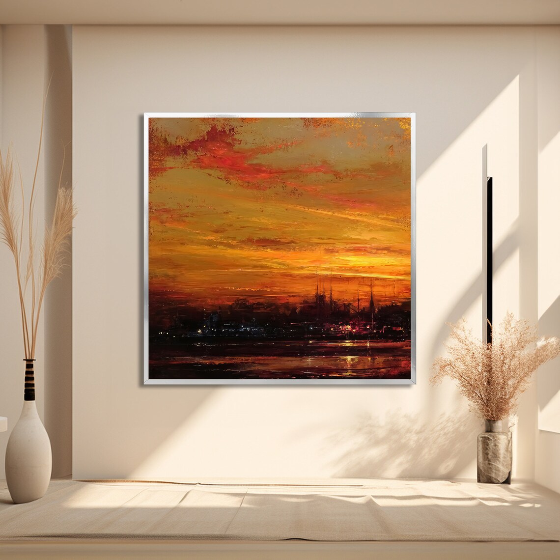 Sunset Over City Skyline, Urban Landscape Print - Image 2