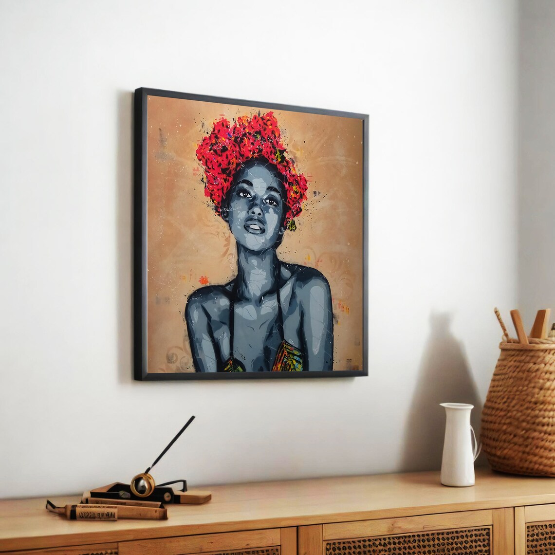 Afro Beauty Painting, Vibrant Pop Art Wall Art Print - Image 5