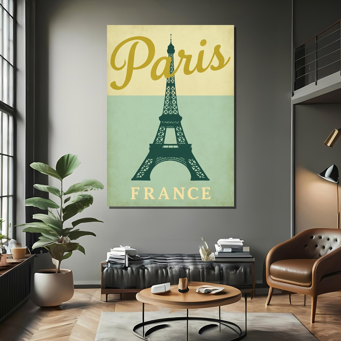 Retro Paris Eiffel Tower - Vintage Travel Poster - Image 2