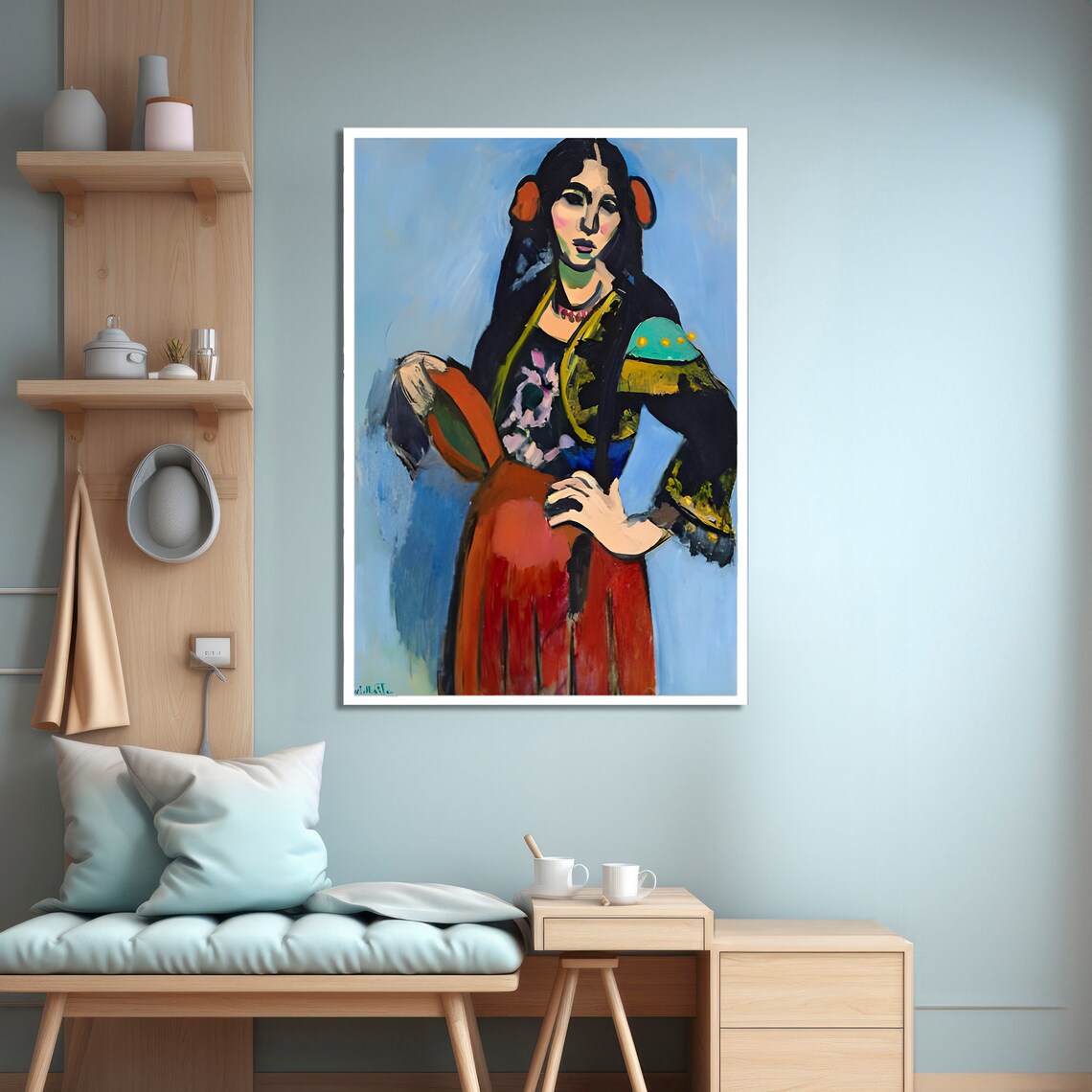 Henri Matisse Inspired Spanish Woman, Modern Abstract - Image 4