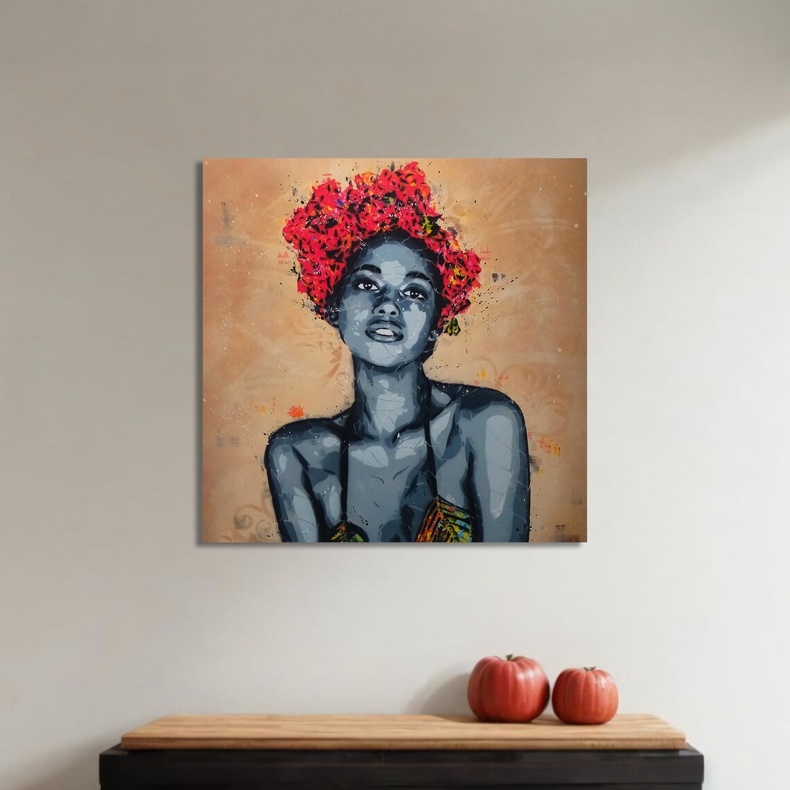 Afro Beauty Painting, Vibrant Pop Art Wall Art Print - Image 4