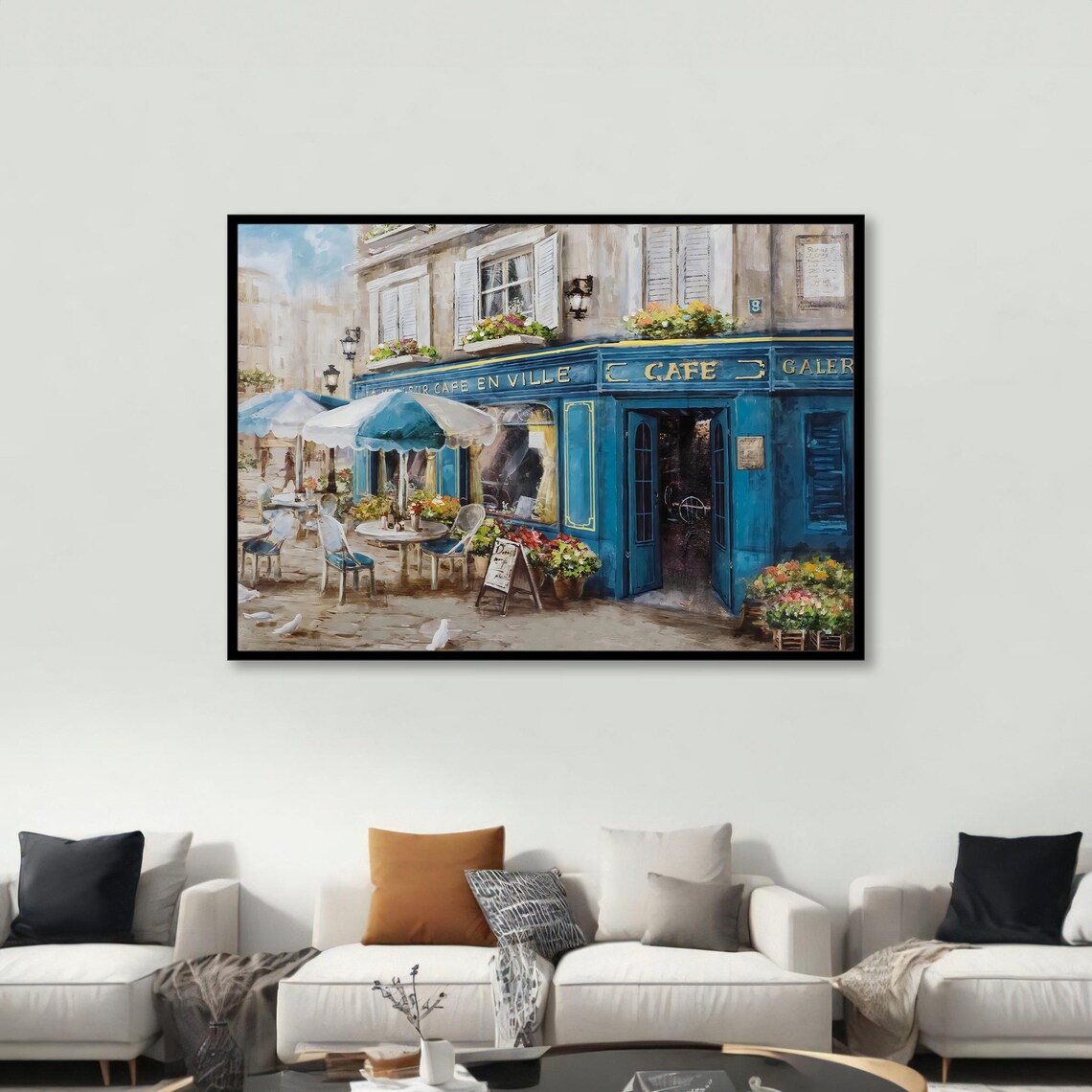 Quaint Parisian Caf, French Bistro Painting - Image 4