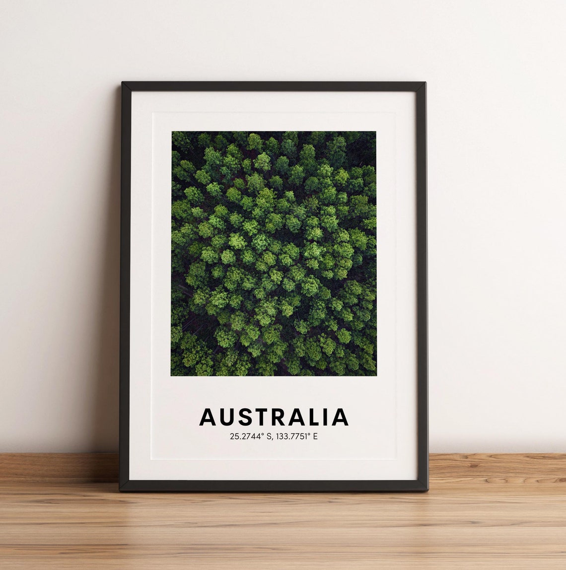 Australia Aerial Forest Canopy Green Treetops Nature Travel Poster