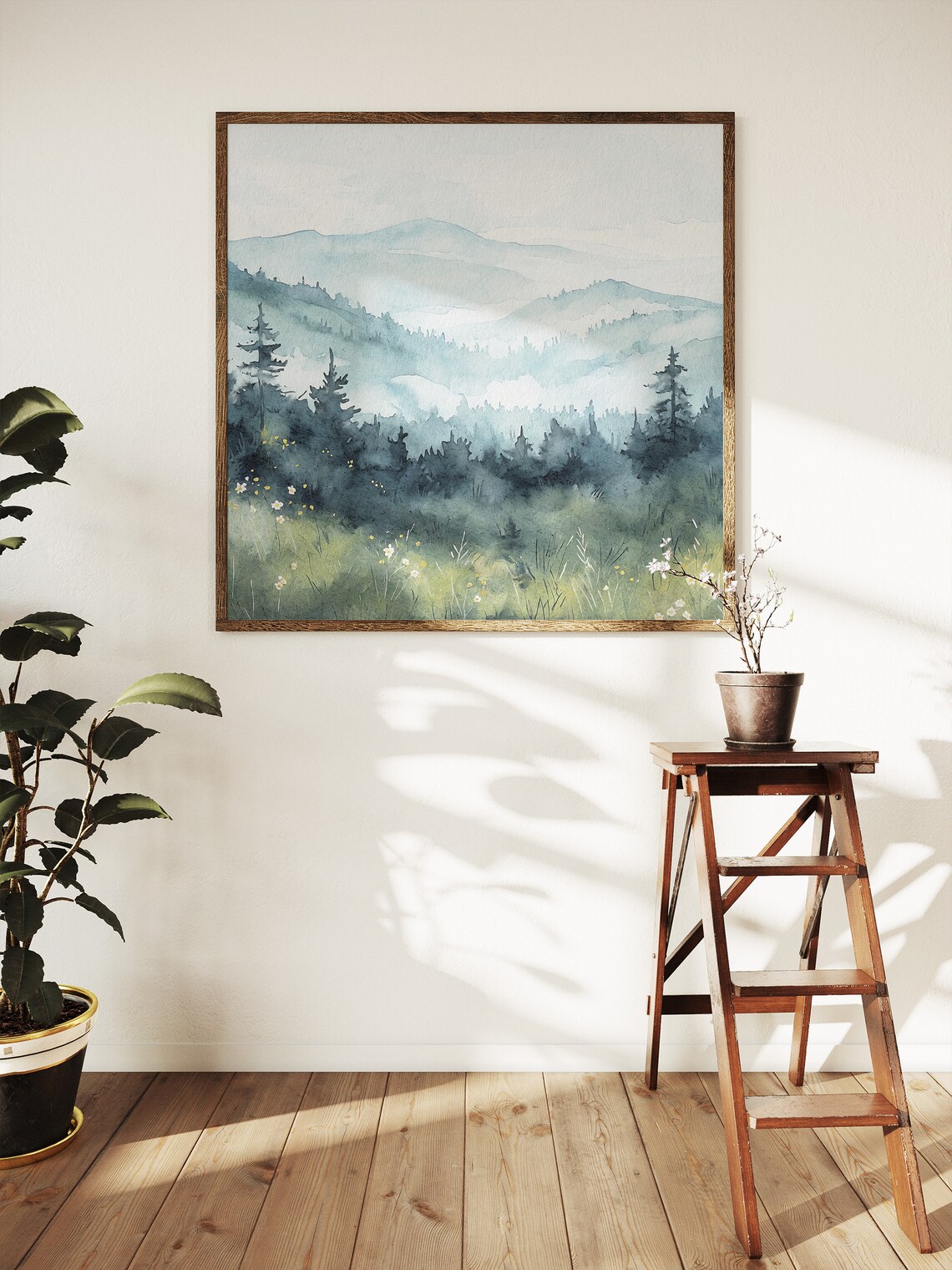 Blue Ridge Parkway Watercolor Landscape, Travel Poster - Image 5