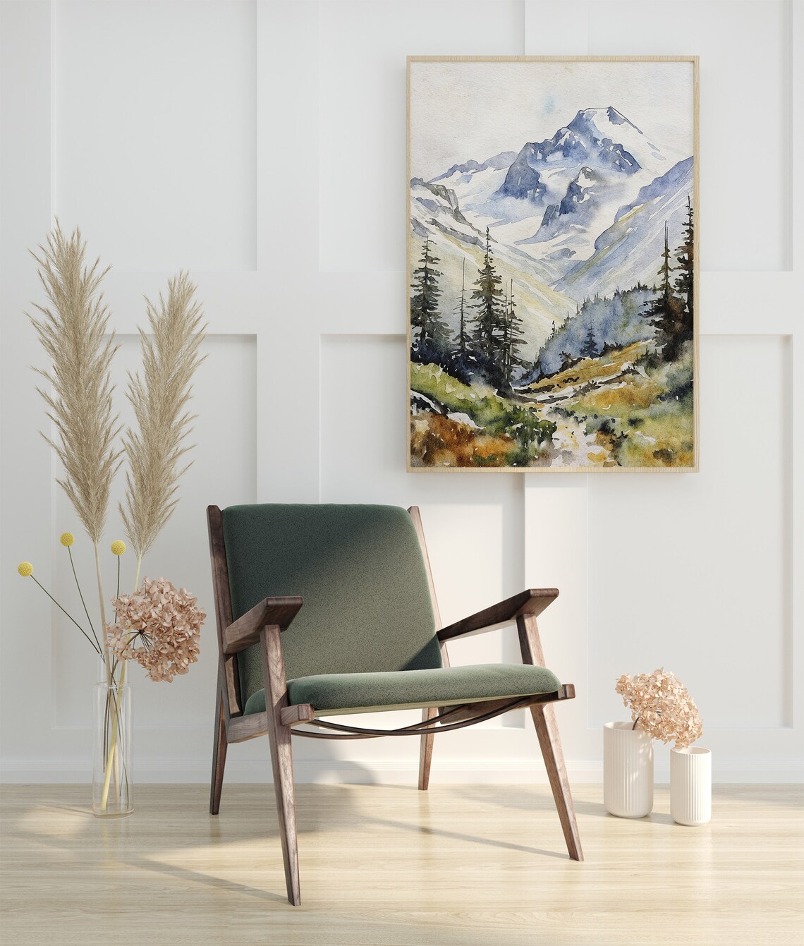 North Cascades Watercolor, Mt Baker Trail Art Print - Image 4