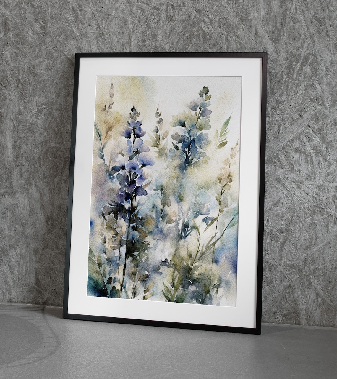 Bluebonnets Watercolor Wildflower Meadow Art Print - Image 3