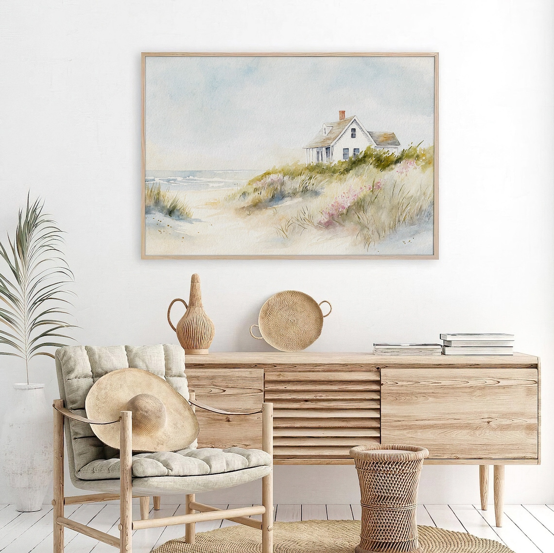 Cape Cod Watercolor Beach Scene Art Print - Image 5
