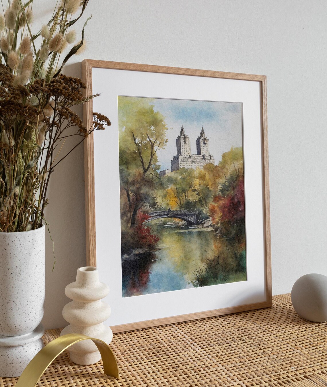 Central Park Watercolor Art Print, New York Cityscape - Image 3