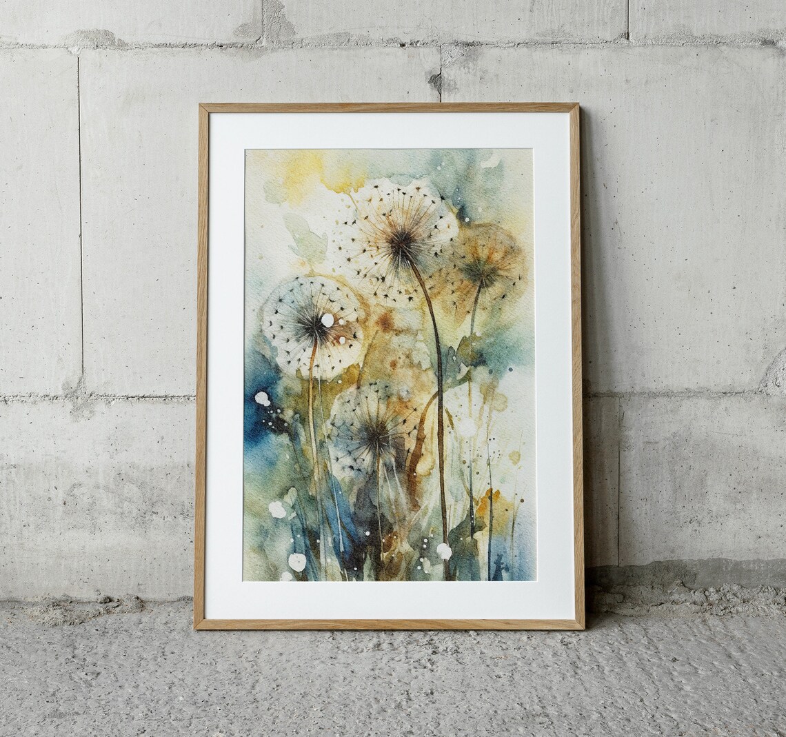 Dandelion Watercolor Art Print, Botanical Poster - Image 3