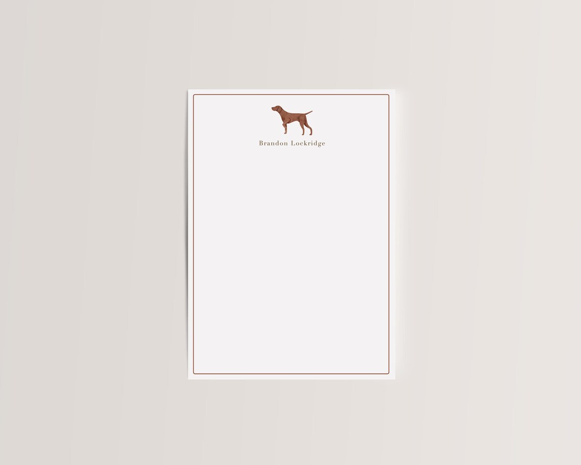 Personalized Brown German Shorthaired Pointer Stationery - Image 3