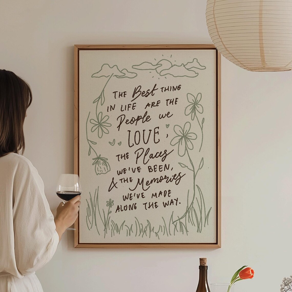 The Best Thing in Life Are the People We Love Motivational Quote Print