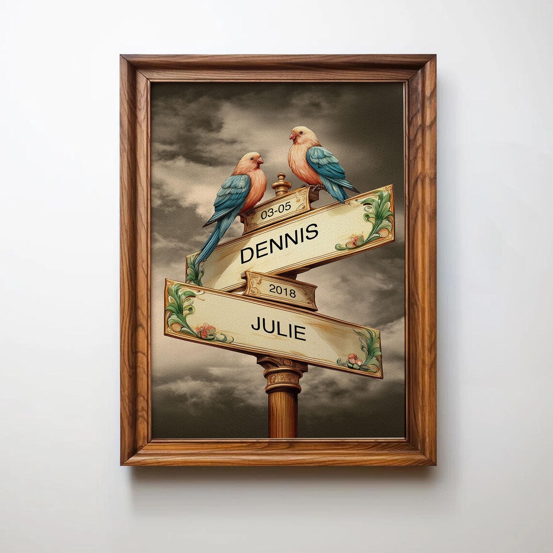 Custom Black White Street Sign, Romantic Gift For Couples - Image 4