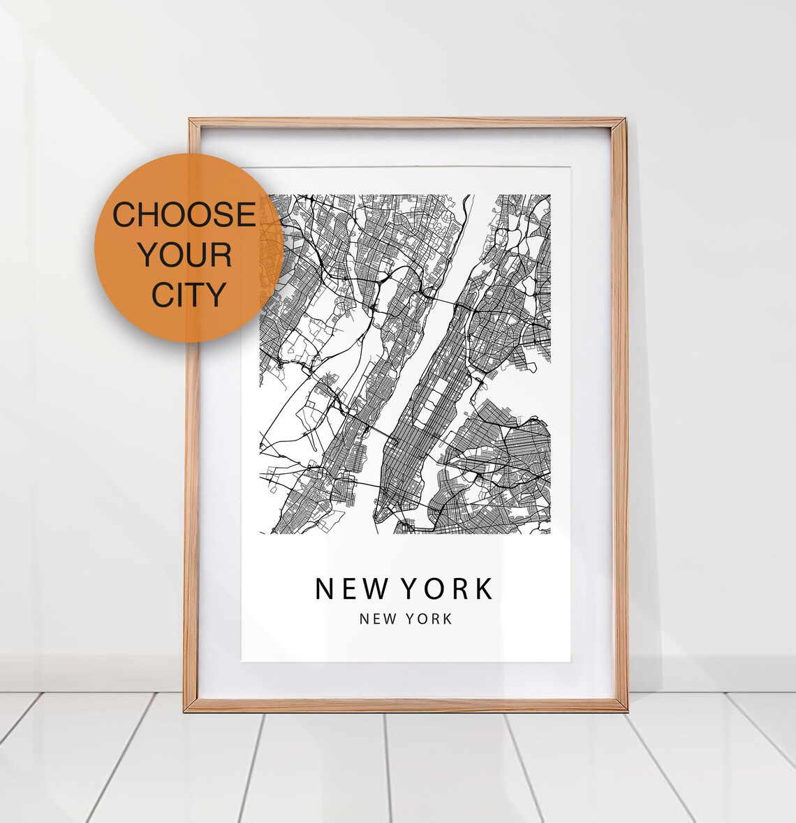 Custom City Map Art, Personalized Travel Poster