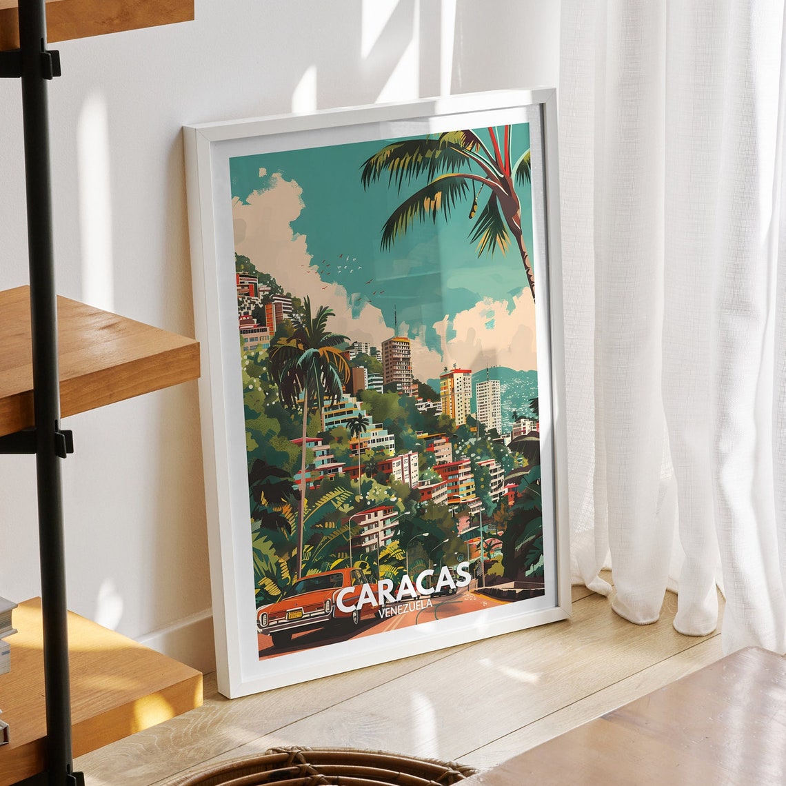 Caracas Travel Print Venezuela Caracas Travel Poster Venezuela Travel Poster Venezuela Cityscape Wall Art Unique City Decor