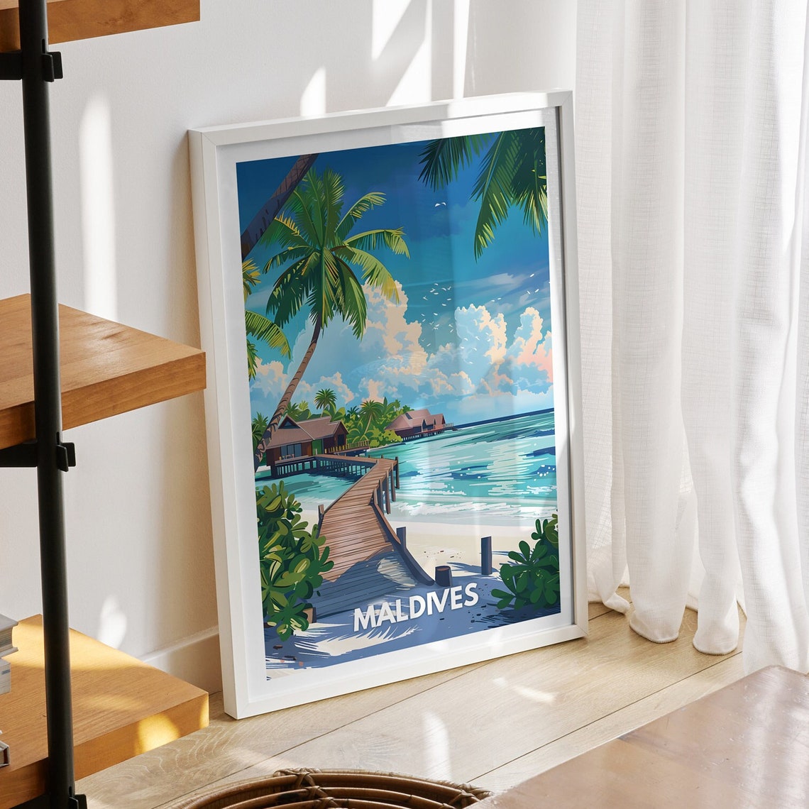 Maldives Travel Print Maldives Maldives Travel Poster Maldives Poster Maldives Cityscape Wall Art Unique City Art Decor