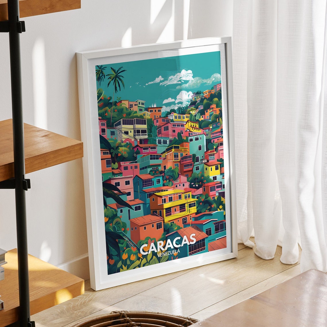 Caracas Art Print Venezuela Caracas Travel Poster Venezuela Travel Poster Venezuela Cityscape Wall Art Unique City Decor