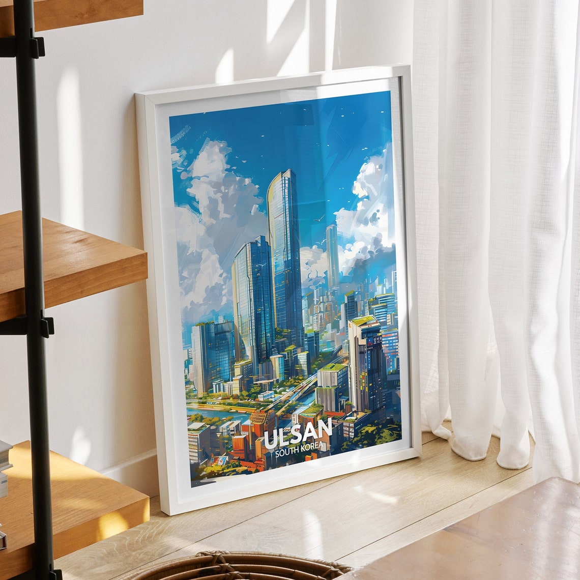 Ulsan Print South Korea Ulsan Travel Poster South Korea Travel Poster South Korea Cityscape Wall Art Unique City Decor