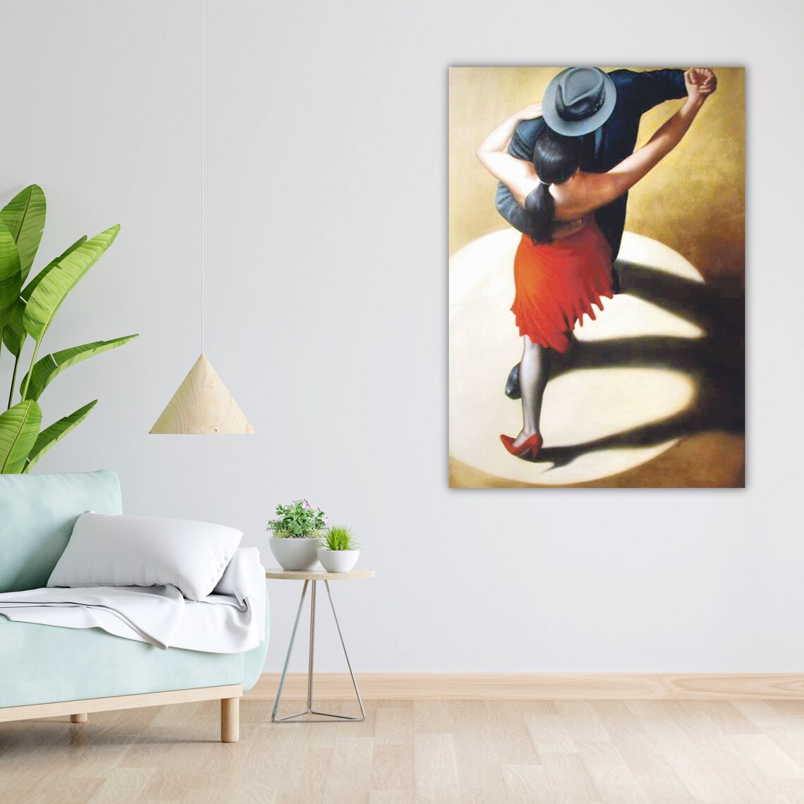 Flamenco Dance Couple Red Dress Spotlight Passionate Art Poster - Image 5