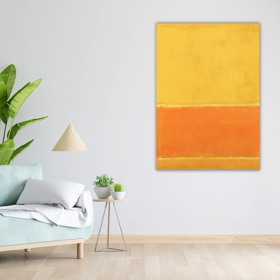 Yellow Orange Minimalist Art Rothko Style Abstract Wall Decor Modern Home Decoration - Image 2