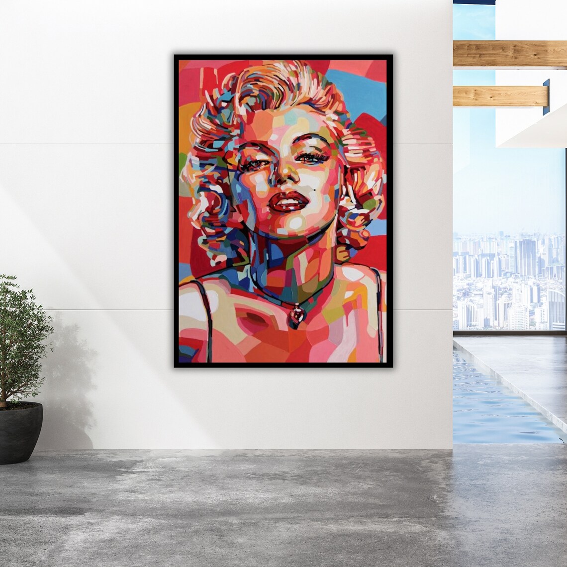Marilyn Monroe Colorful Mosaic Pop Art Portrait Vibrant Icon Poster - Image 2