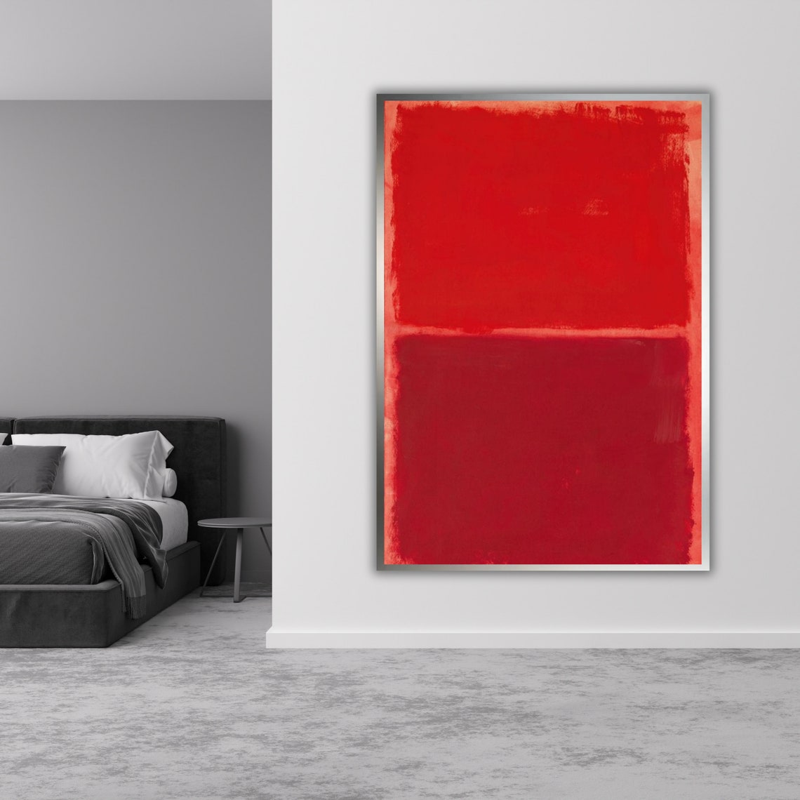 Bold Red Abstract Color Field Rothko Inspired Modern Wall Poster - Image 4