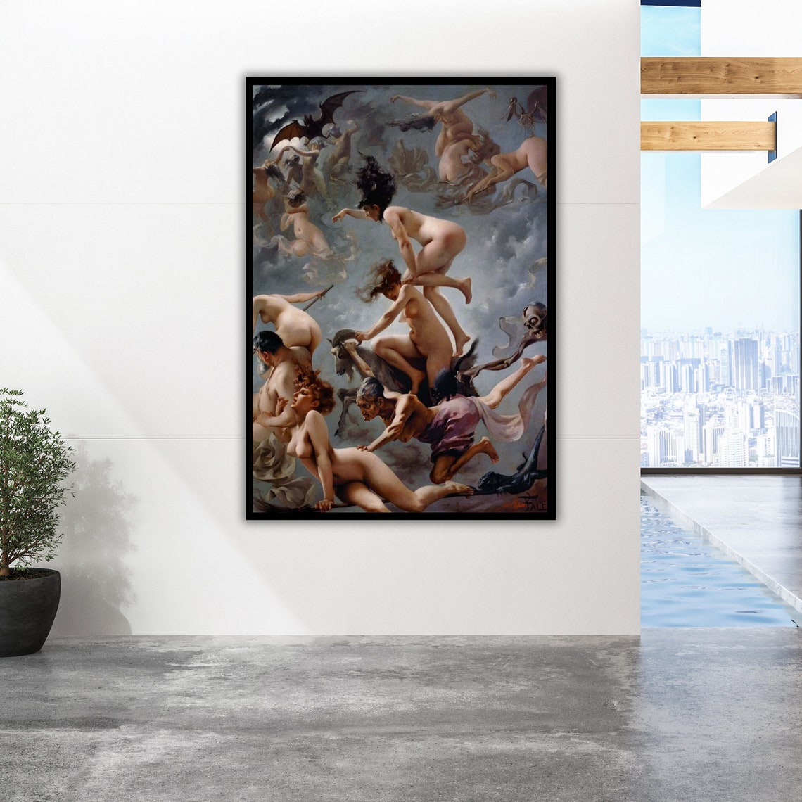 Luis Ricardo Falero Witches Sabbath Framed Print Modern Home Decor Renaissance Art Large Wall Art - Image 3