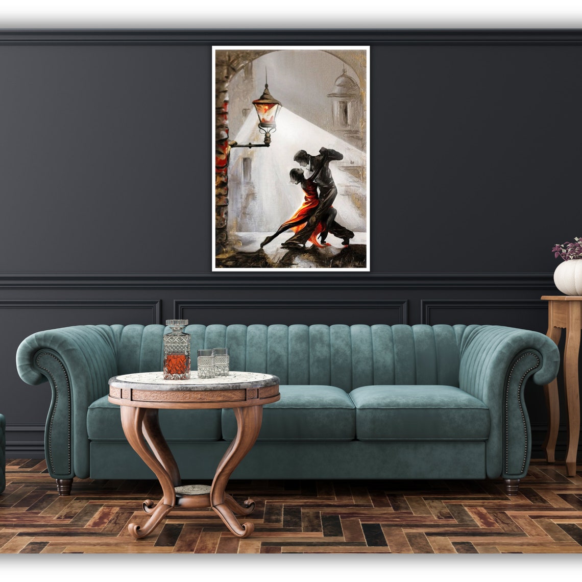 Street Art Couple Dancing Abstract Wall Art Urban Home Decor Contemporary Painting Unique Gift Idea - Image 4