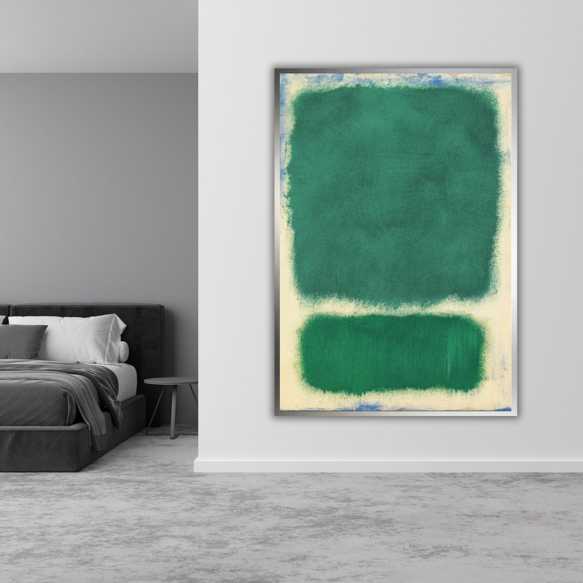 Emerald Green Rothko Inspired Color Field Abstract Art Poster - Image 4