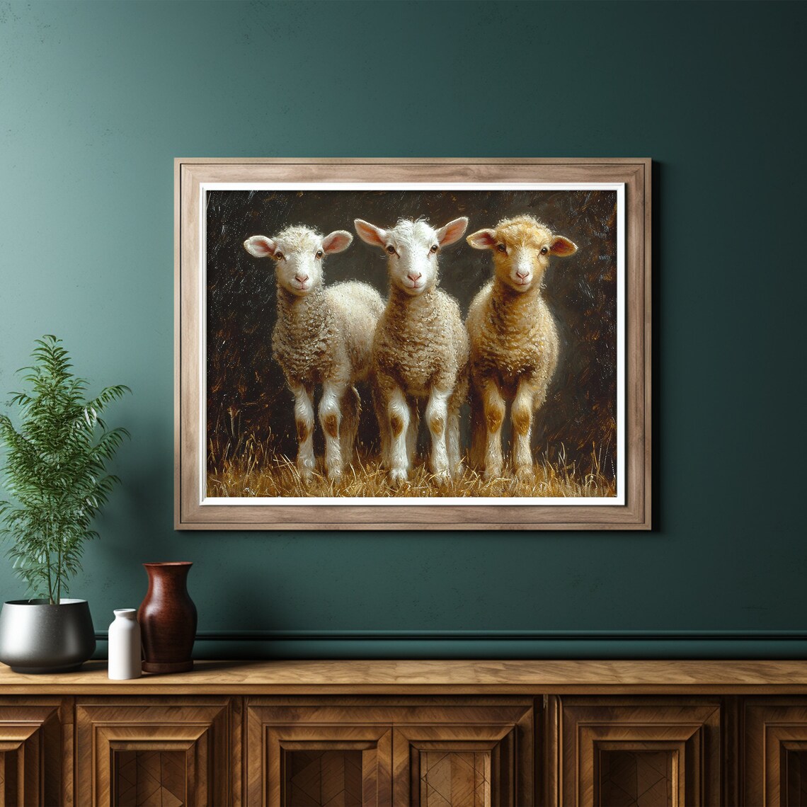 Sheep Painting, Moody Farmhouse Rustic Art Print - Image 6