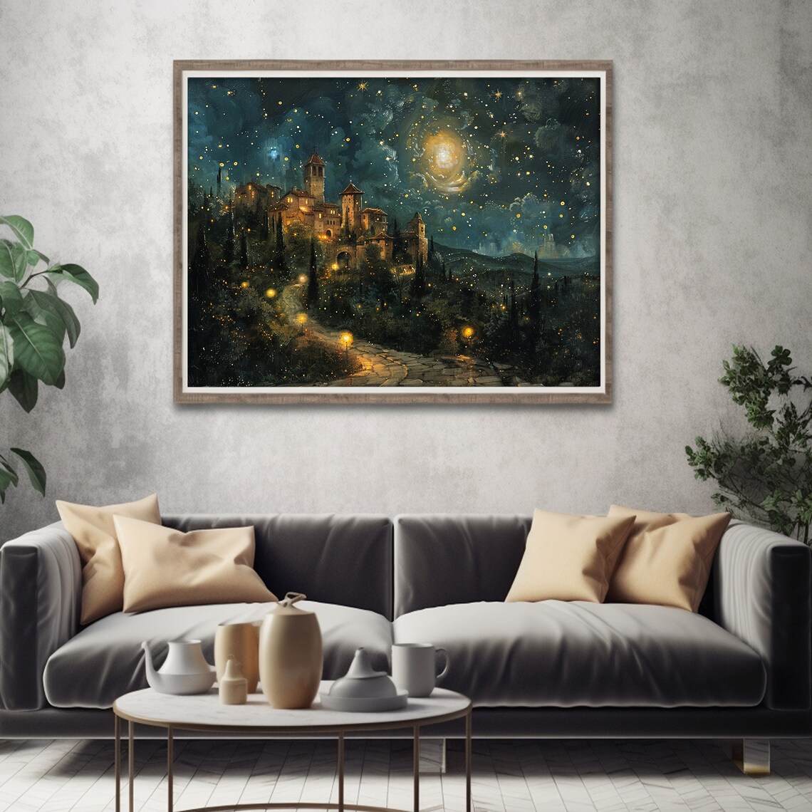 Fantasy Castle Painting, Victorian Medieval Art Print - Image 5