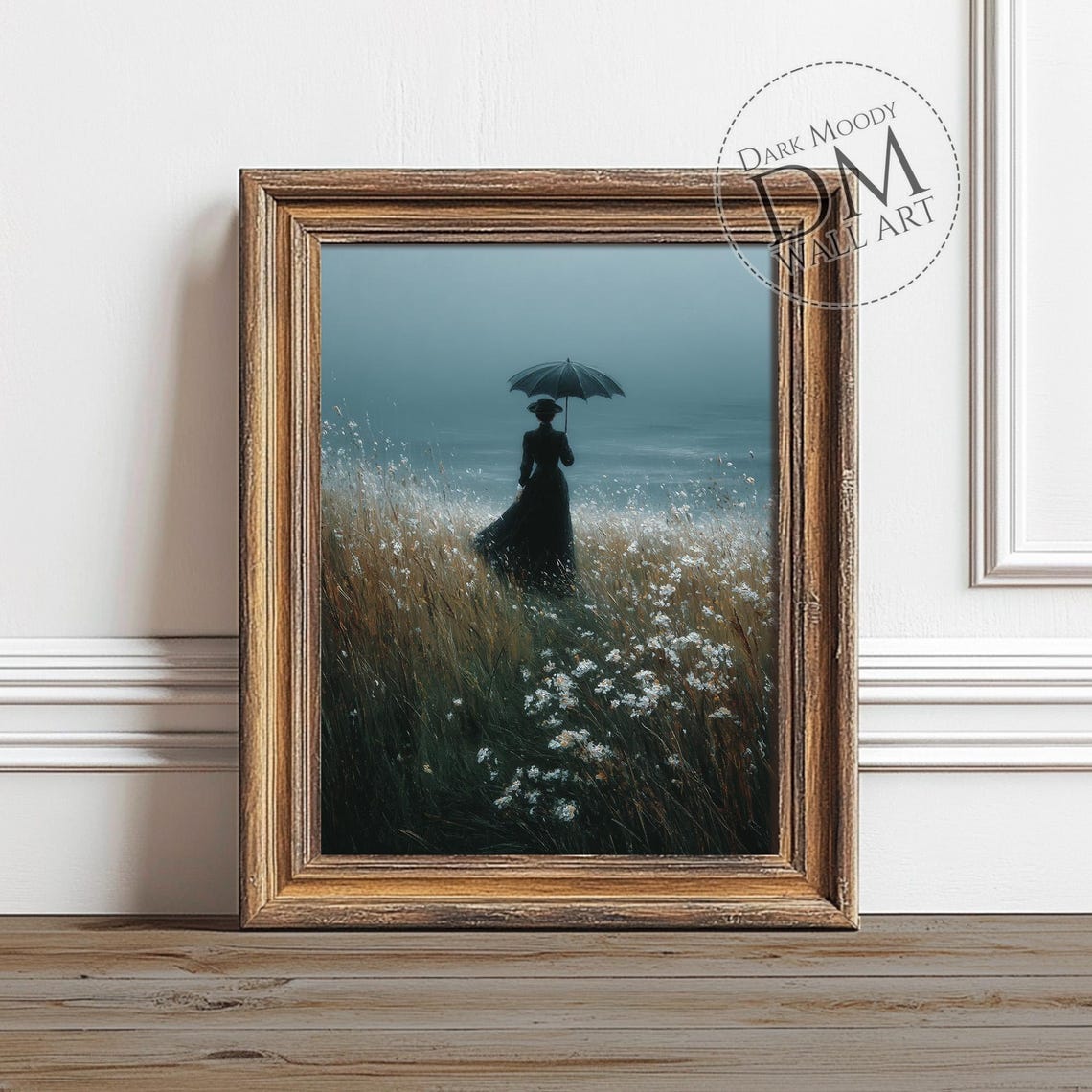 Victorian Woman Wall Art Gothic Seaside Dark Academia Portrait Print