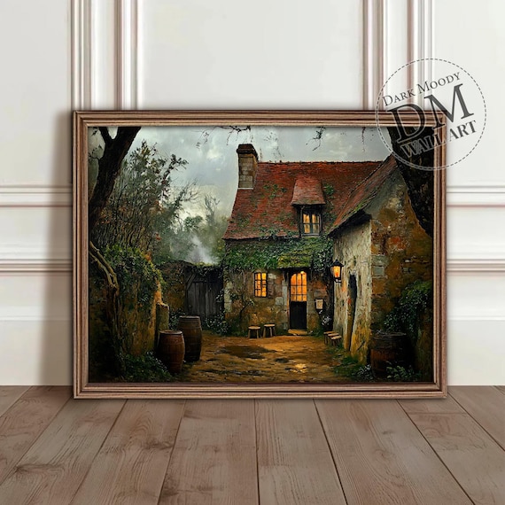 Irish Tavern Cottage Wall Art Rustic Gothic Pub Print