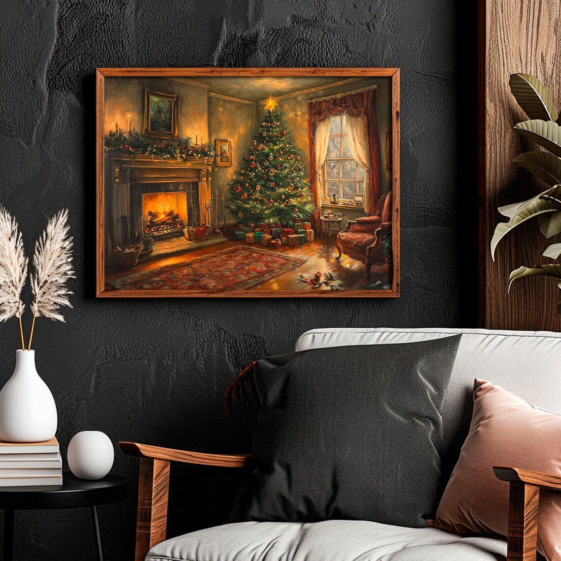 Victorian Christmas Tree Art for Dark Academia Decor - Image 4