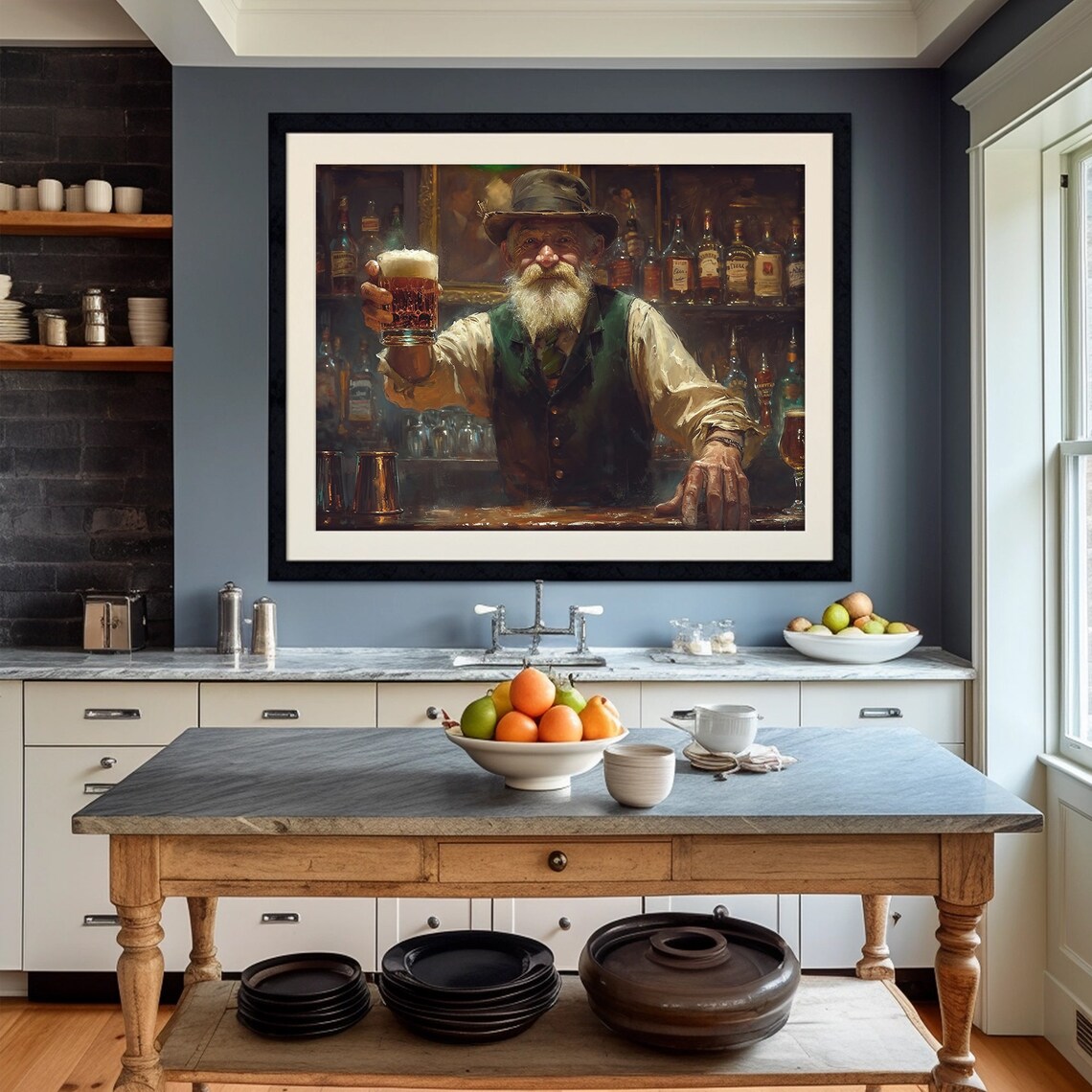 St. Patrick's Day Irish Pub Art Print, Rustic Clover - Image 2