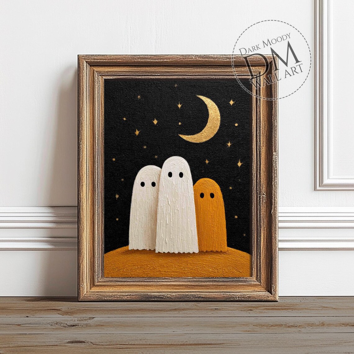 Halloween Wall Art Spooky Cute Moon Print