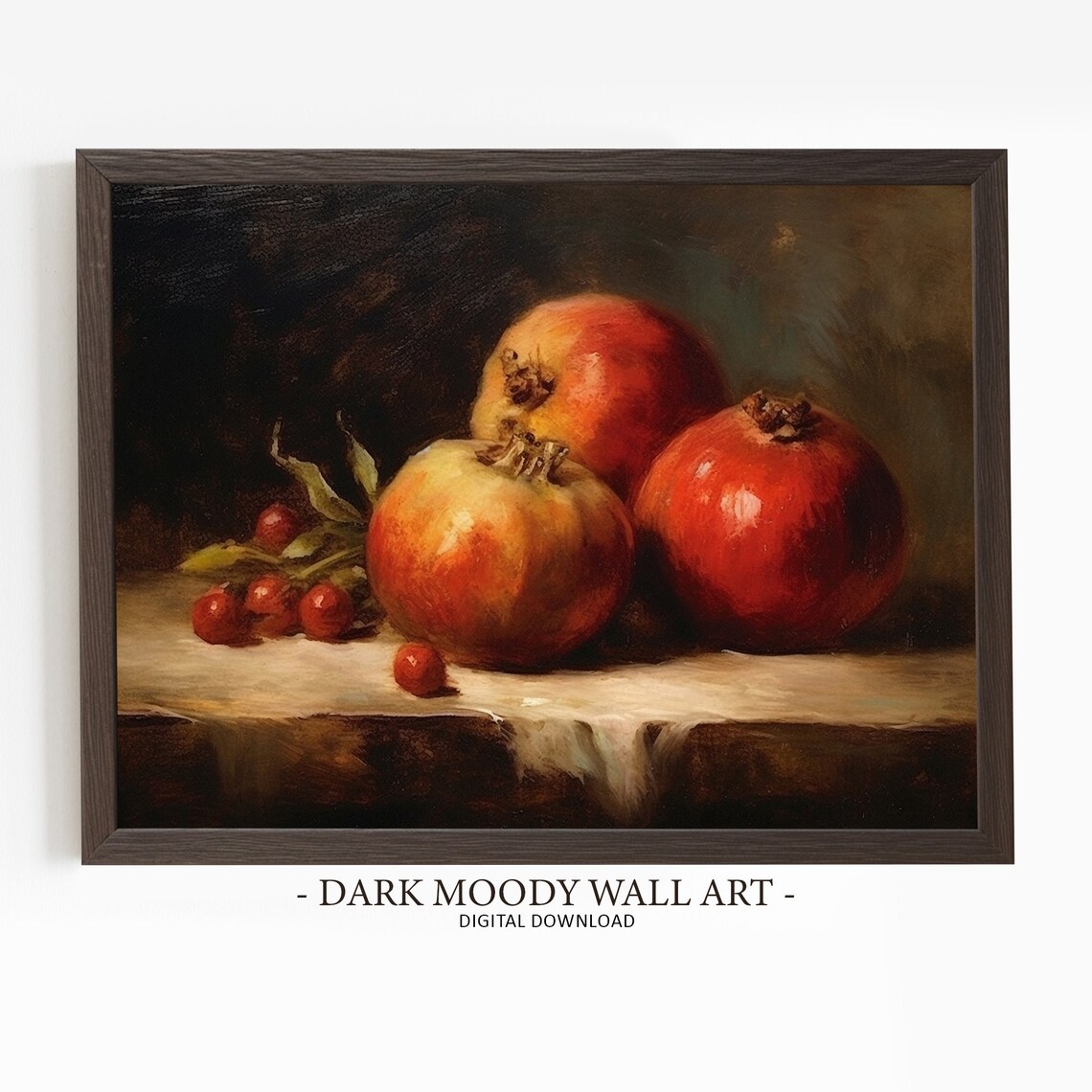 Pomegranate Botanical Still Life Art Print