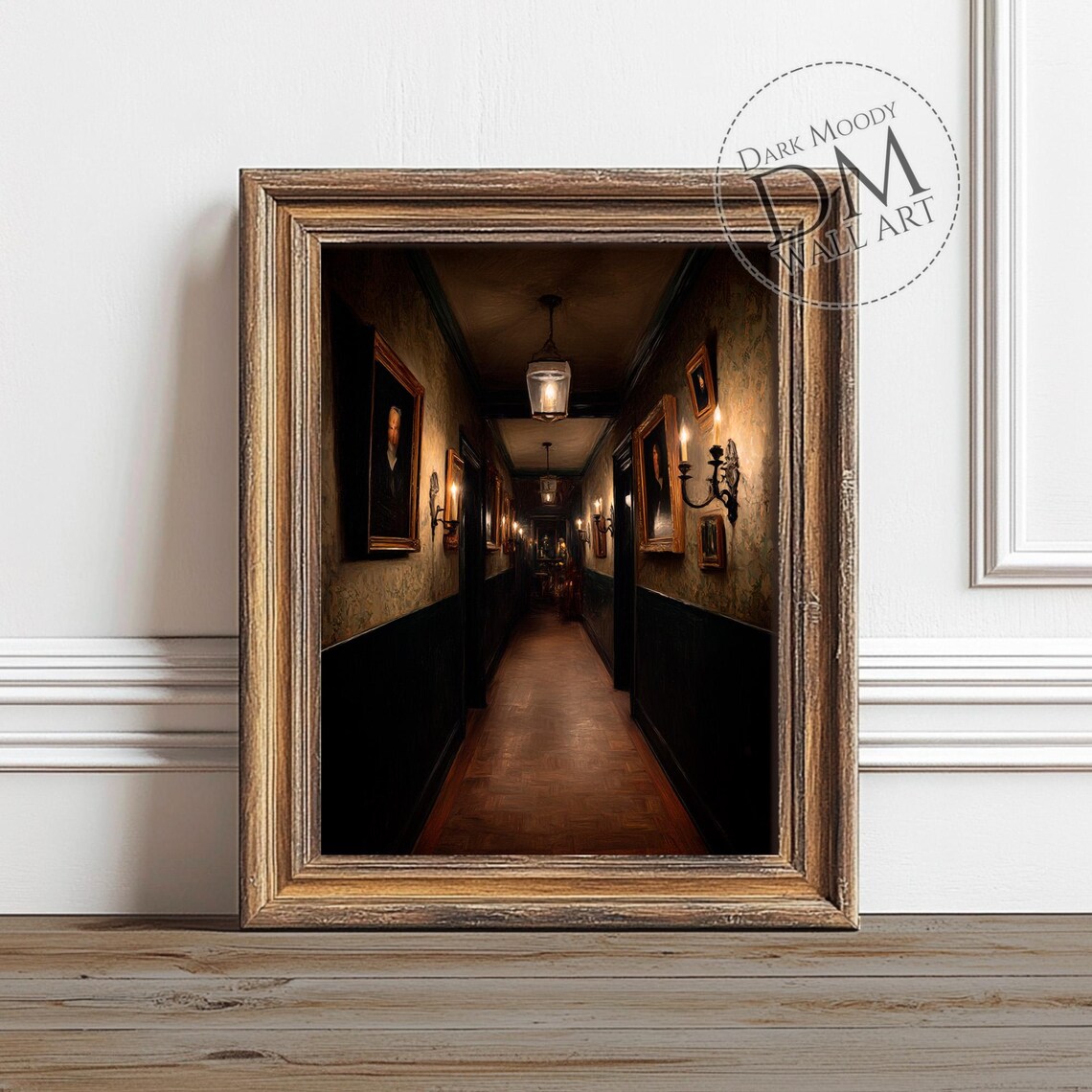 Haunted Hallway Gothic Portrait Corridor Art Print