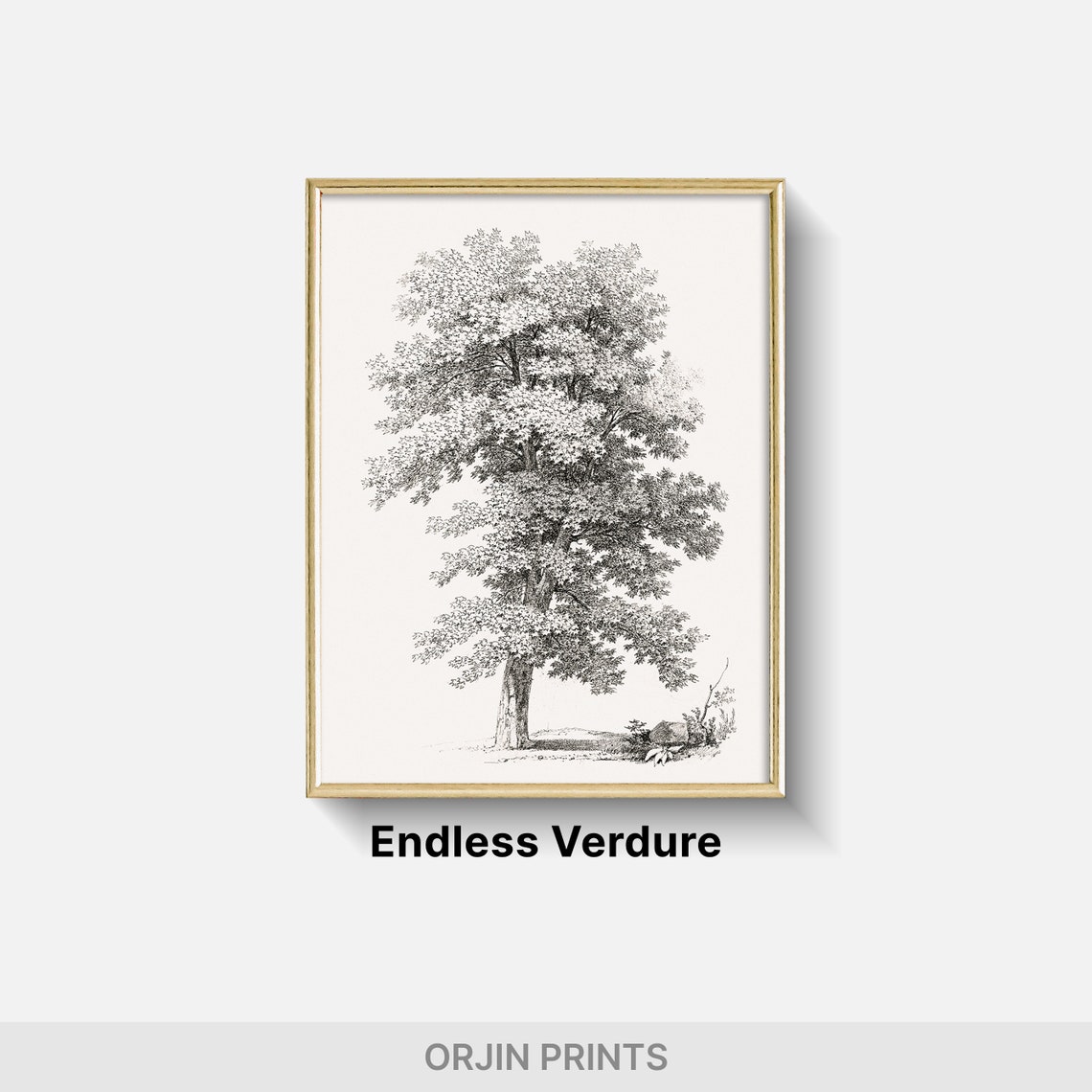 Vintage Tree Art Print Vibrant Nature Illustration Wall Decor Orjin Prints 8510 - Image 2