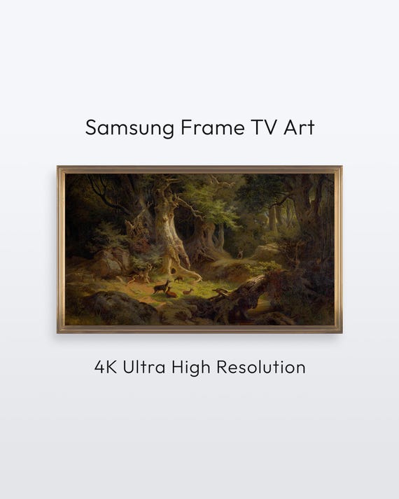 Magical Forest Samsung Frame Tv Art Landscape Painting 4k Print