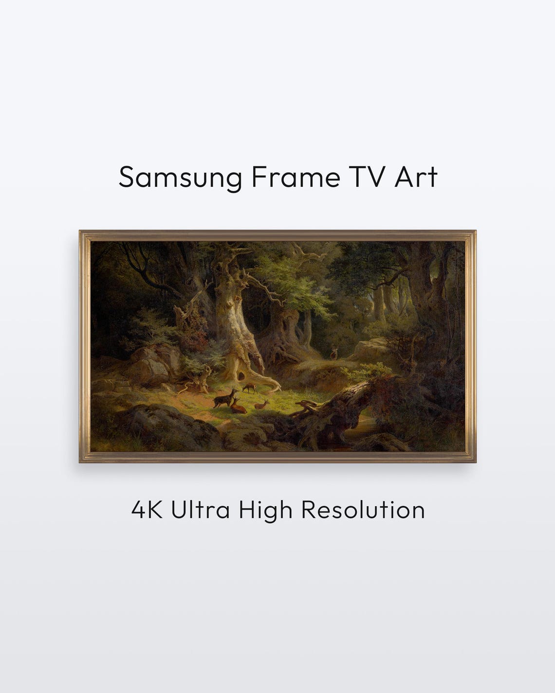 Magical Forest Samsung Frame Tv Art Landscape Painting 4k Print