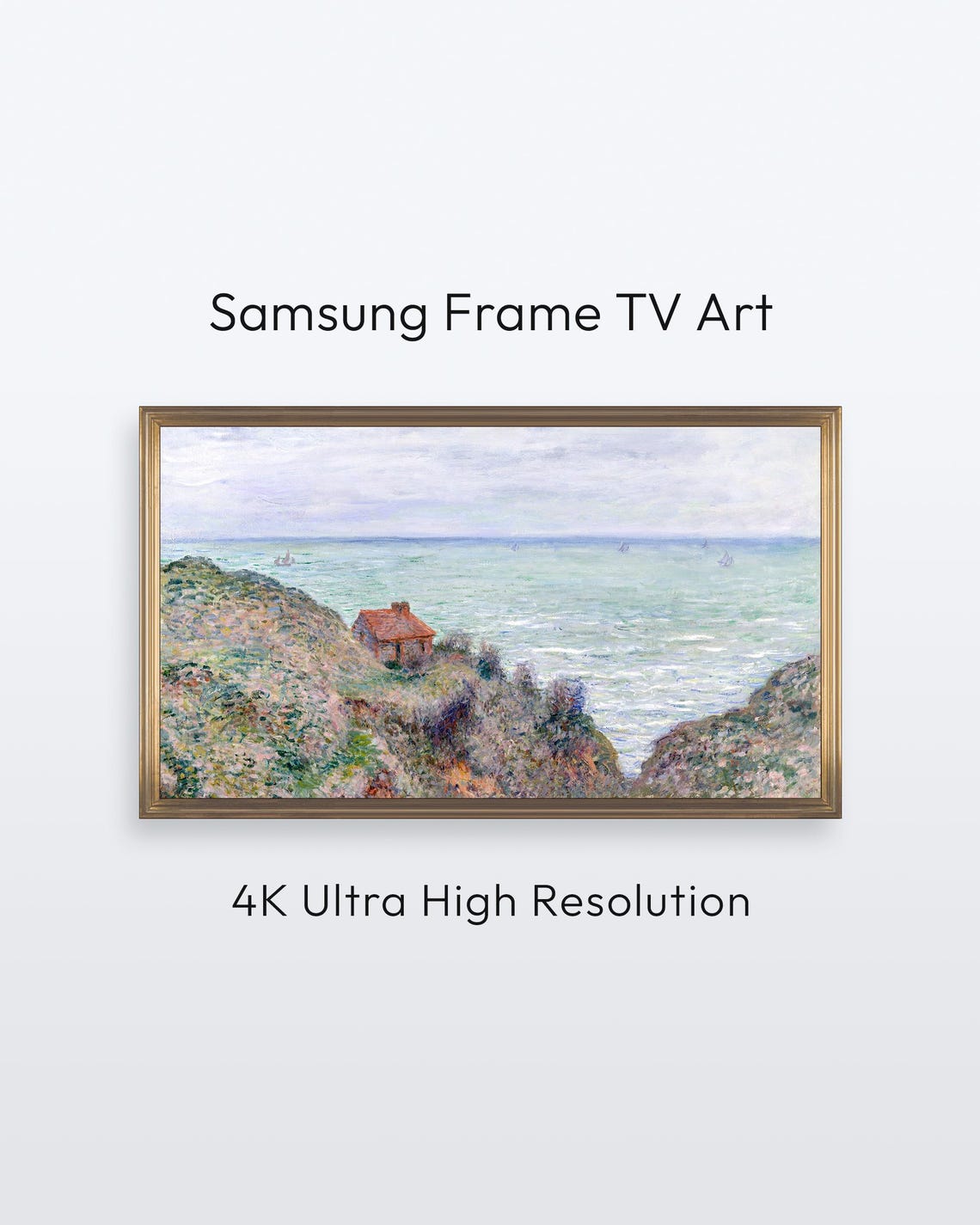 Monet Customs Cabin Samsung Frame Tv Art Famous Painting 4k Print