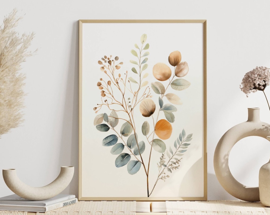 Minimalist Boho Branches Art Print, Scandinavian Decor